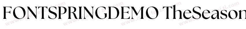 FONTSPRINGDEMO TheSeasonsLightRegul字体转换